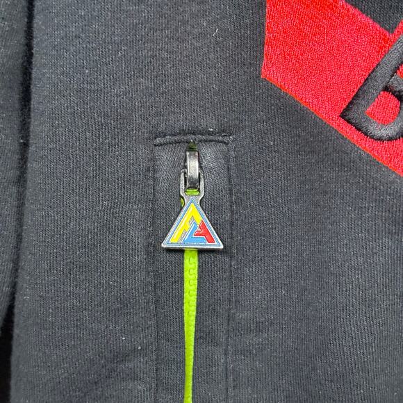 Born Fly Black Diamond Fly Hoodie Mens Large Neon Graphic Ski Theme - Picture 6 of 9